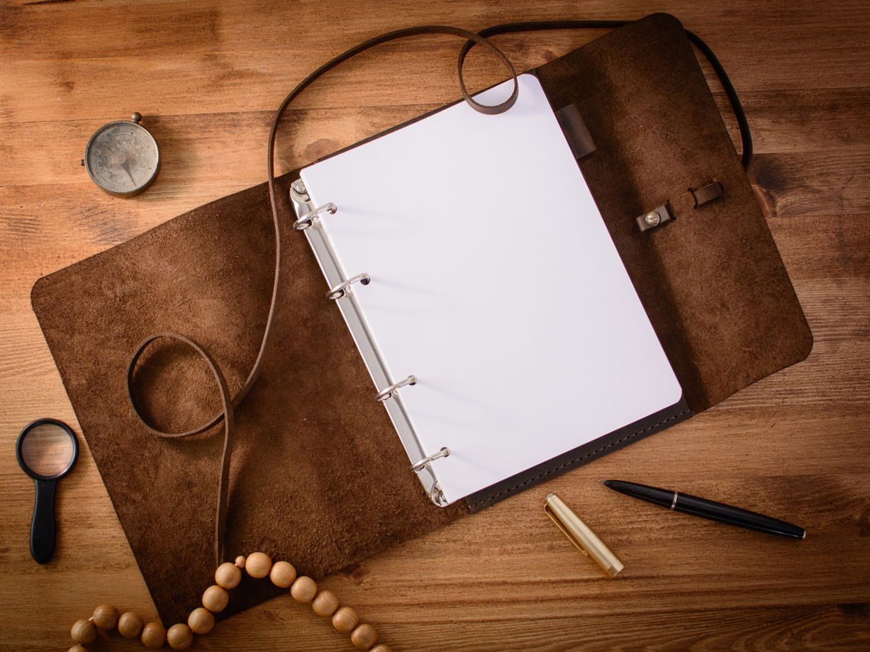 долговечного кожаного блокнота